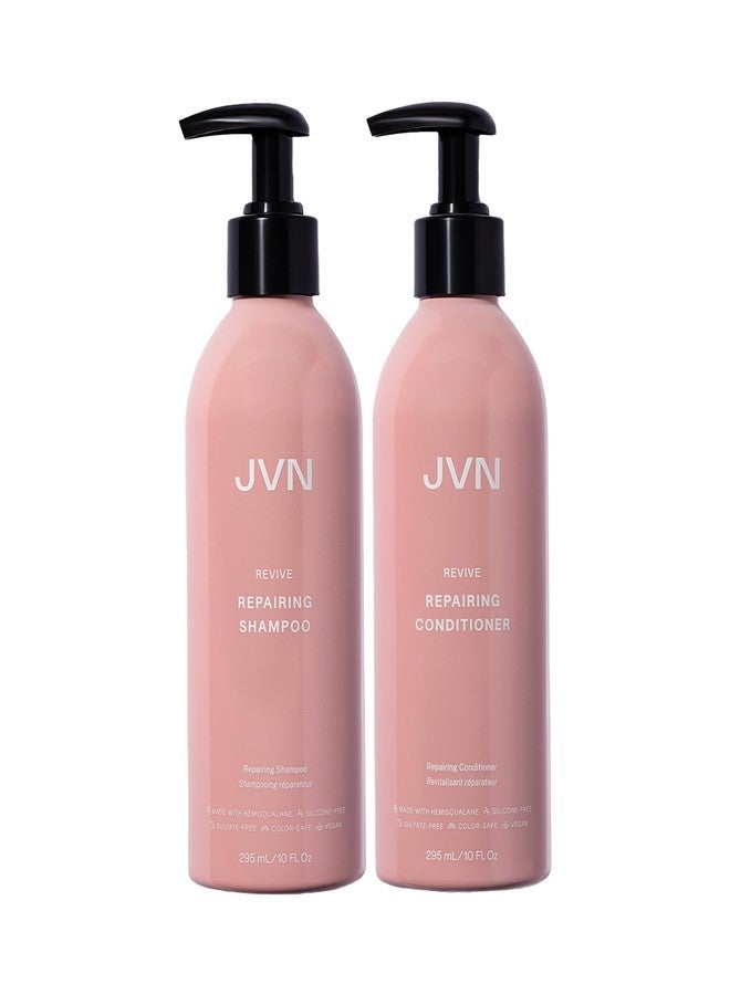 JVN Revive Repairing Shampoo and Conditioner Set, 20 Fl Oz, Strengthen & Repair Damaged, Color Treated, or Fragile Hair, Hair Care for Women and Men, Silicone and Sulfate Free Shampoo and Conditioner - Image 1